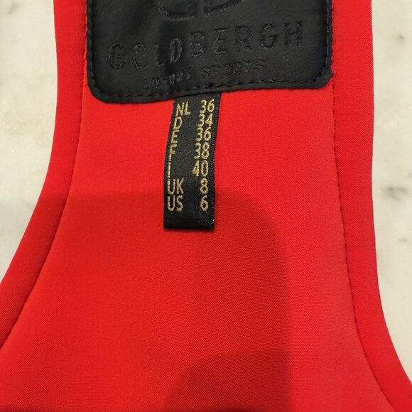 Goldbergh Phoebe Ski Bib/Salopettes/Pants NWT Flame Red US Size 6 - Picture 5 of 5